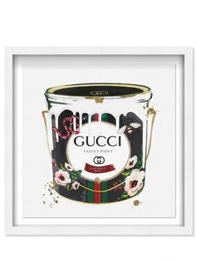 Oliver Gal Velvet Marmont Paint Can “Gucci”